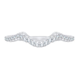 14K White Gold 1/5 ct Diamond Carizza Wedding Band