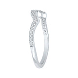 14K White Gold 1/5 ct Diamond Carizza Wedding Band