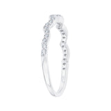 14K White Gold 1/5 ct Diamond Carizza Wedding Band