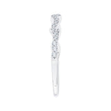 14K White Gold 1/5 ct Diamond Carizza Wedding Band