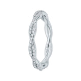 14K White Gold 3/8 ct Diamond Carizza Wedding Band