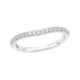 14K White Gold 1/5 ct Diamond Carizza Wedding Band