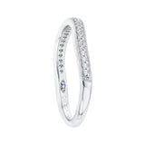 14K White Gold 1/8 ct Diamond Carizza Wedding Band