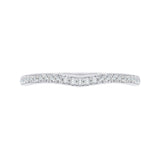 14K White Gold 1/8 ct Diamond Carizza Wedding Band