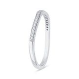 14K White Gold 1/8 ct Diamond Carizza Wedding Band