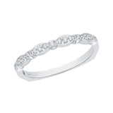 14K White Gold 1/5 ct Diamond Carizza Wedding Band