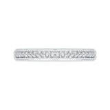 14K White Gold 1/8 ct Diamond Carizza Wedding Band