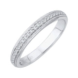 14K White Gold 1/8 ct Diamond Carizza Wedding Band