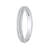 14K White Gold 1/8 ct Diamond Carizza Wedding Band