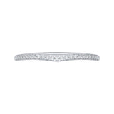 14K White Gold 1/5 ct Diamond Carizza Wedding Band