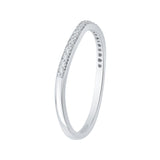 14K White Gold 1/5 ct Diamond Carizza Wedding Band