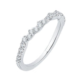 14K White Gold 3/8 ct Diamond Carizza Wedding band