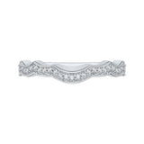 14K White Gold 1/5 ct Diamond Carizza Wedding band