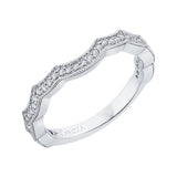 14K White Gold 1/5 ct Diamond Carizza Wedding band