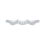 14K White Gold 1/4 ct Diamond Carizza Wedding band
