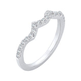 14K White Gold 1/4 ct Diamond Carizza Wedding band