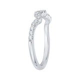 14K White Gold 1/4 ct Diamond Carizza Wedding band
