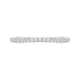 14K White Gold 1/5 ct Diamond Carizza Wedding band