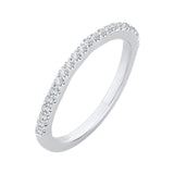 14K White Gold 1/5 ct Diamond Carizza Wedding band