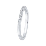 14K White Gold 1/5 ct Diamond Carizza Wedding band