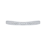 14K White Gold 1/8 ct Diamond Carizza Wedding band