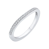 14K White Gold 1/8 ct Diamond Carizza Wedding band