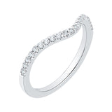 14K White Gold 1/4 ct Diamond Carizza Wedding band