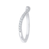 14K White Gold 1/4 ct Diamond Carizza Wedding band