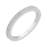 14K White Gold 1/8 ct Diamond Carizza Wedding band