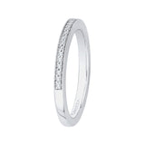 14K White Gold 1/8 ct Diamond Carizza Wedding band