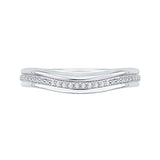 14K White Gold 1/8 ct Diamond Carizza Wedding band