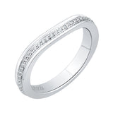 14K White Gold 1/8 ct Diamond Carizza Wedding band