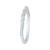 14K White Gold 1/3 ct Diamond Carizza Wedding band