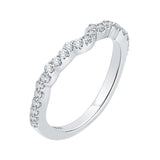 14K White Gold 1/3 ct Diamond Carizza Wedding band