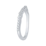 14K White Gold 1/3 ct Diamond Carizza Wedding band