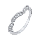 14K White Gold 1/4 ct Diamond Carizza Wedding band