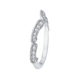 14K White Gold 1/4 ct Diamond Carizza Wedding band