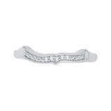 14K White Gold 1/10 ct Diamond Carizza Wedding band
