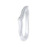 14K White Gold 1/10 ct Diamond Carizza Wedding band