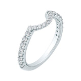 14K White Gold 1/3 ct Diamond Carizza Wedding Band