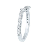 14K White Gold 1/3 ct Diamond Carizza Wedding Band