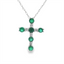 Emerald & Diamond Cross Pendant