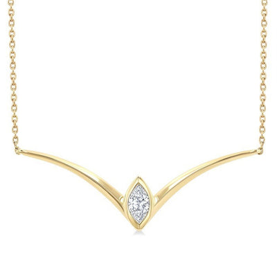 Diamond Chevron Bar Necklace