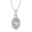 Aquamarine & Diamond Pendant