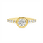 Round Diamond Straight Band Engagement Ring