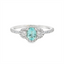IGI Certified Paraiba Tourmaline & Diamond Three Stone Ring