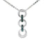Sterling Silver Blue Diamond Circle Link Pendant