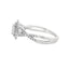 Emerald-cut Diamond Halo Engagement Ring
