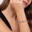 Bujukan Blue Topaz & Blue Enamel Bangle Bracelet