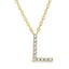 Block Initial Necklace
